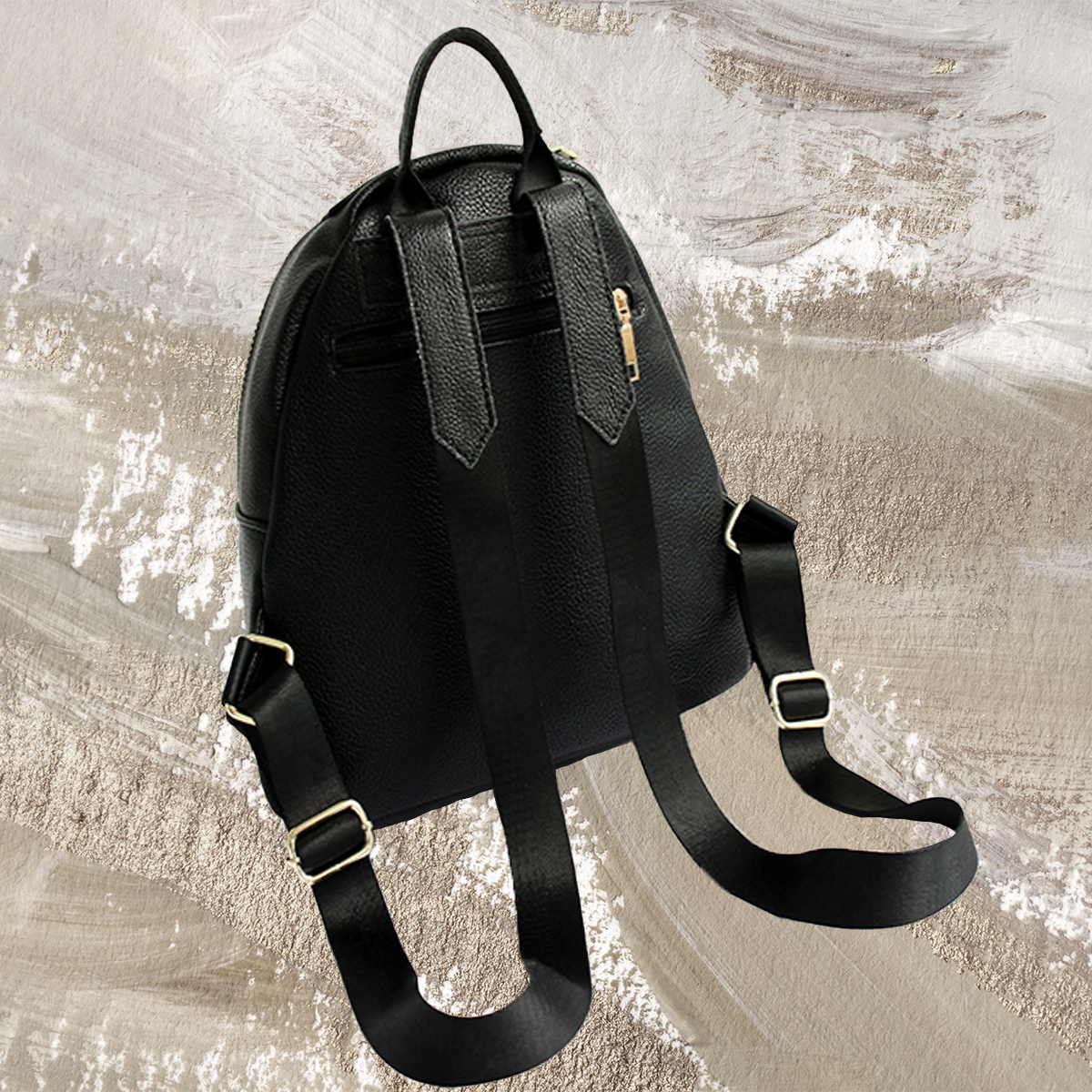 Women's backpack for travel Student bag with soft skin and lychee pattern