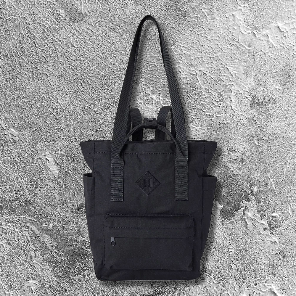 Women's Hands Free Convertible Tote Bag Backpack Black