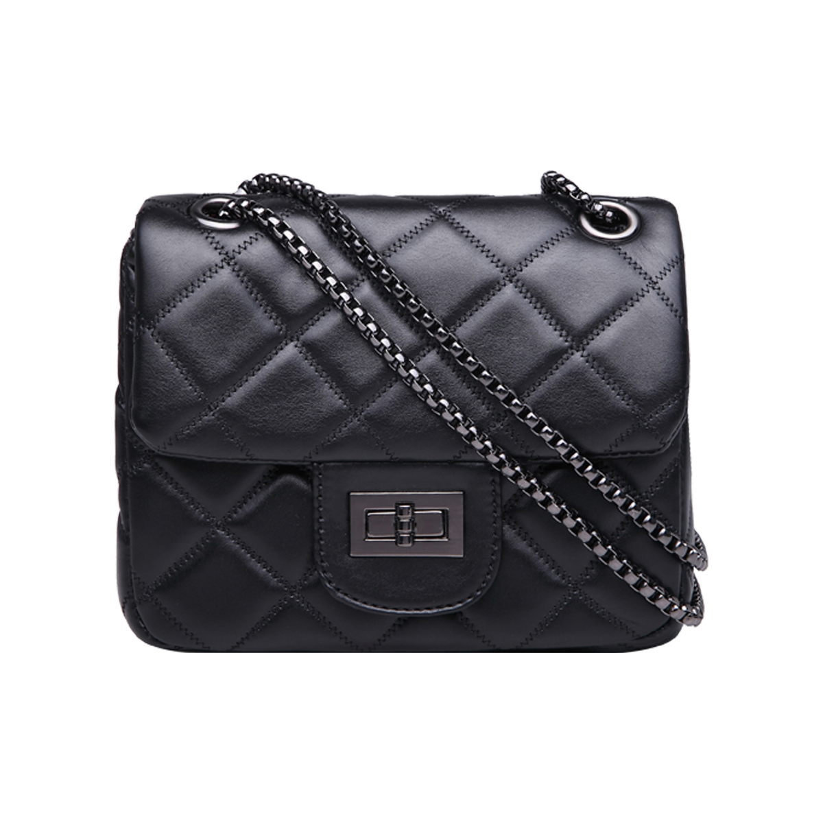 Lingge Chain Crossbody Bag Versatile Shoulder Bag