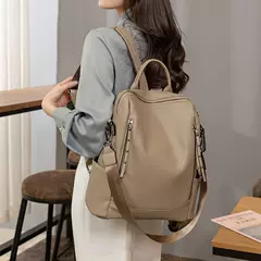 Backpack large capacity soft leather feeling leisure outdoor travel