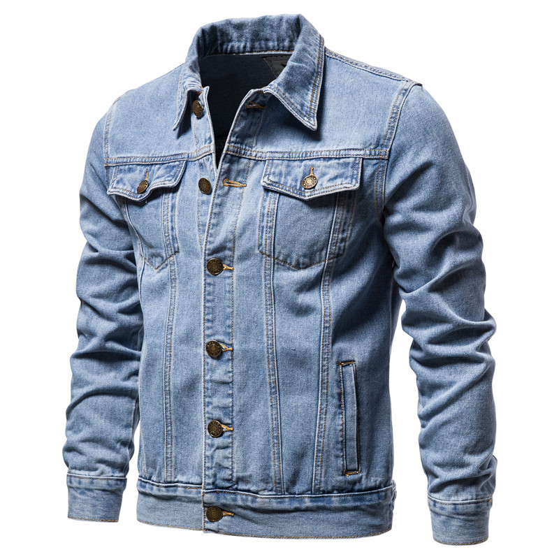 Men's Casual Distressed Denim Jacket