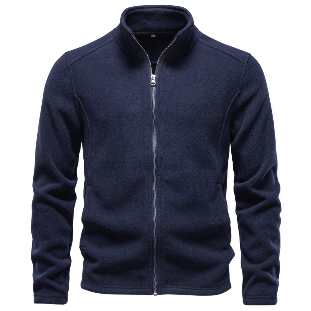 Men's Stand Collar Full-Zip Fleece Jacket