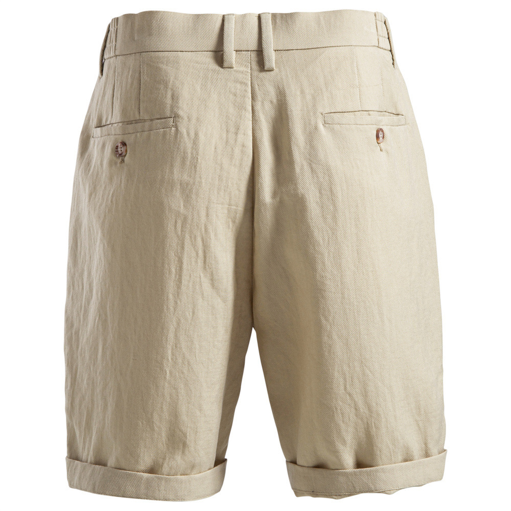 Men's Lyocell Elastic Waist Bermuda Shorts with Pockets