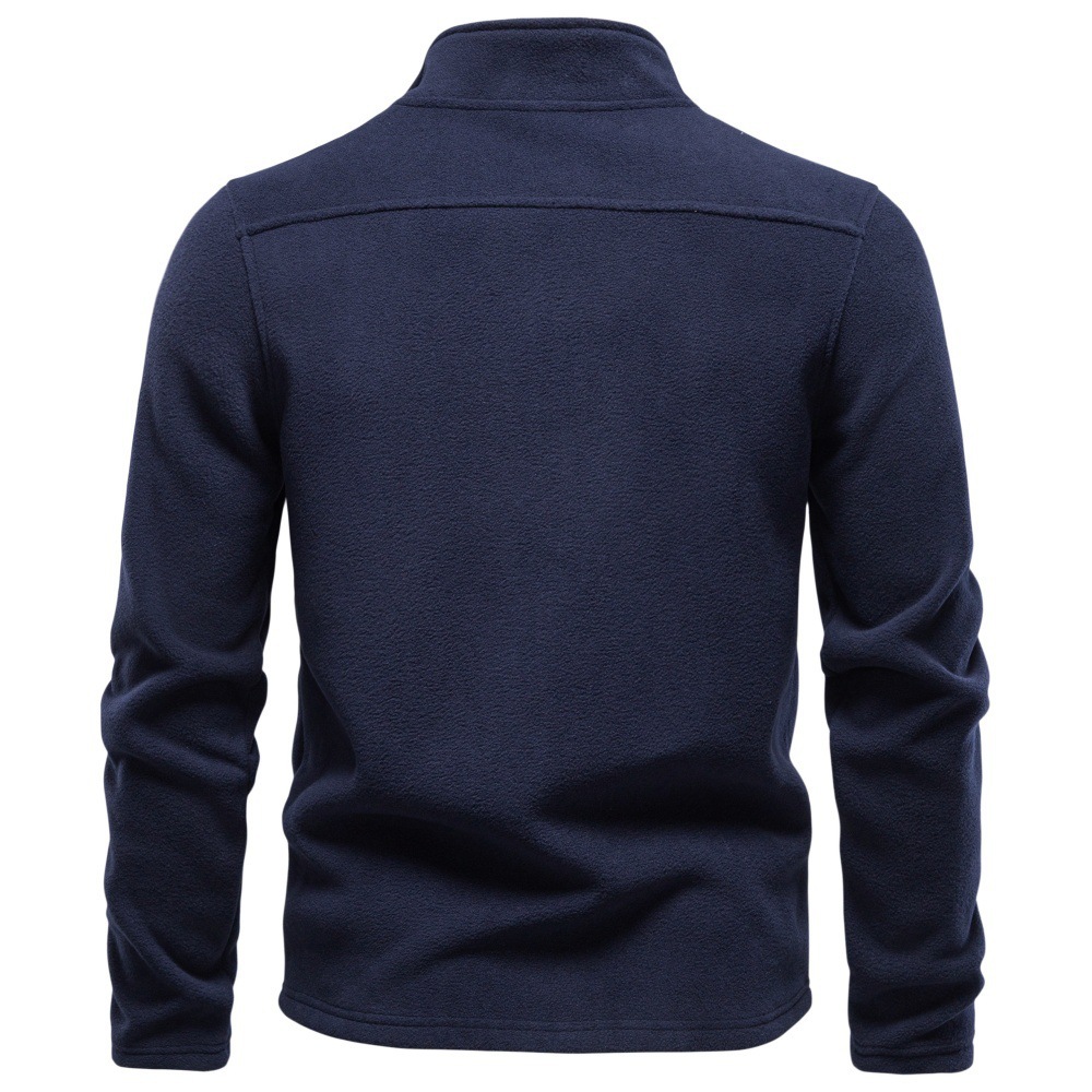 Men's Stand Collar Full-Zip Fleece Jacket