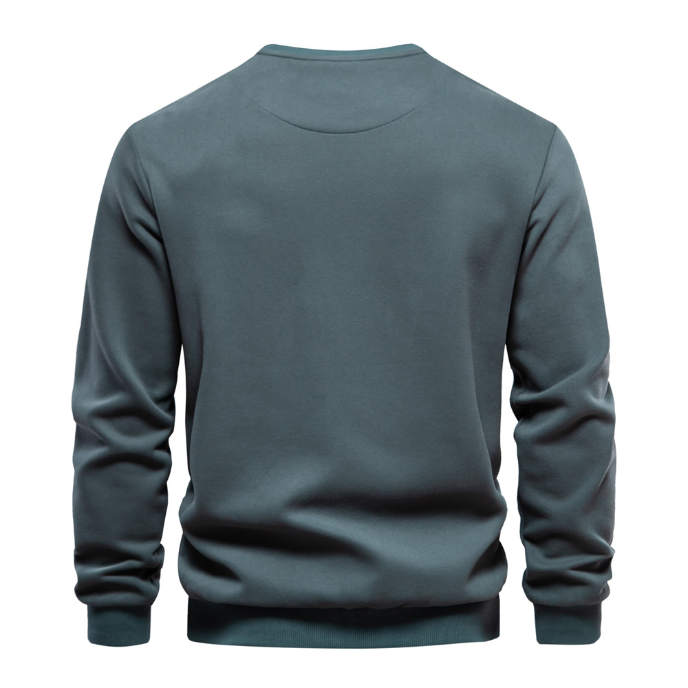Men's Casual Classic Design Crew Neck Pullover Sweatshirt