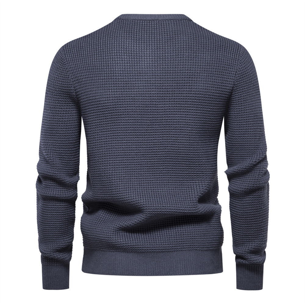 Men's Casual Warm Slightly Stretch Crew Neck Pullover Sweater
