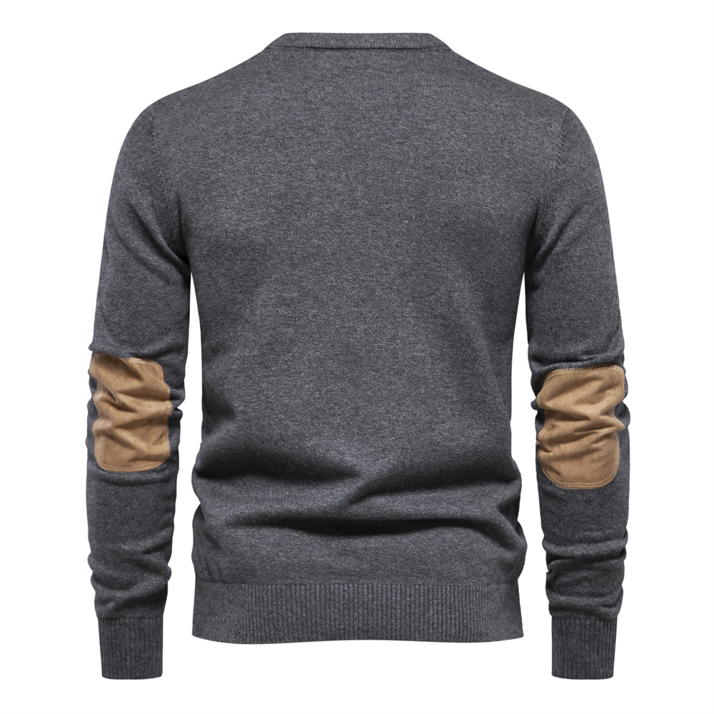 Men's Casual Crew Neck Pullover Knit Sweater