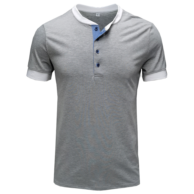 Men's Slim Fit Henry Collar Short Sleeve T-Shirt