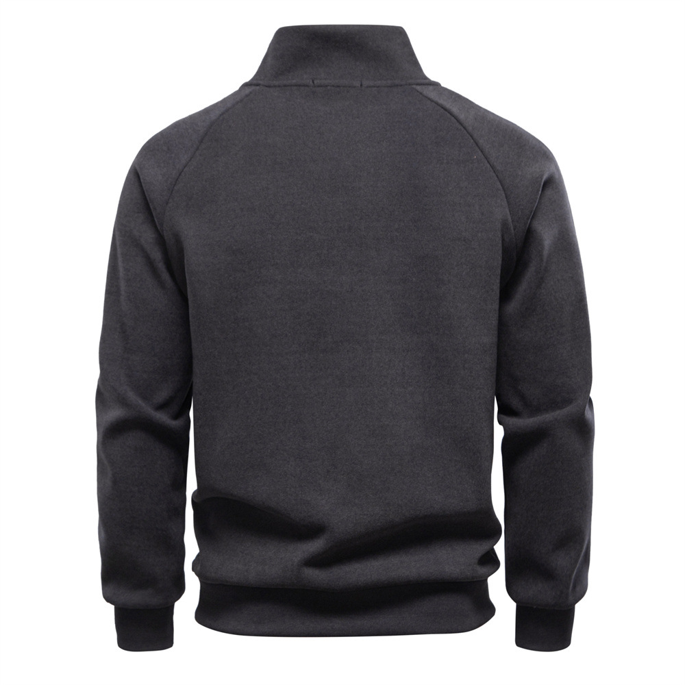 Men’s Asymmetric Zip Fleece Sweatshirt