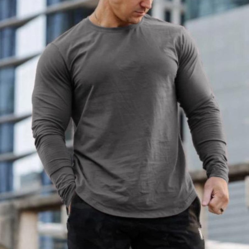 Men's Basic Long Sleeve Cotton T-shirt