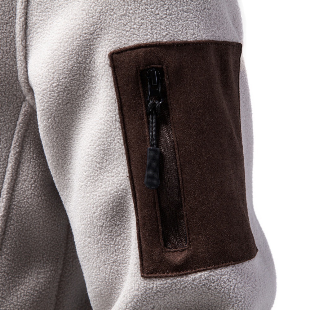 Men's Contrast-Trim Hooded Fleece Jacket
