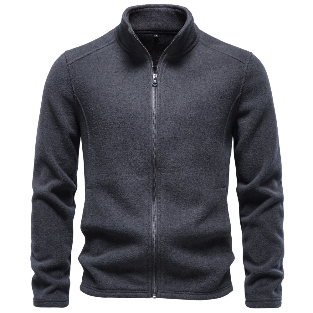 Men's Stand Collar Full-Zip Fleece Jacket
