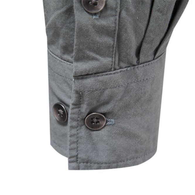 Men's Cotton Comfy Long Sleeve Lapel Shirt With Pocket