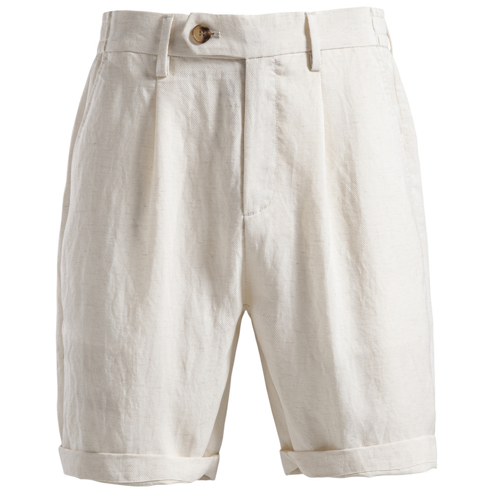 Men's Lyocell Elastic Waist Bermuda Shorts with Pockets