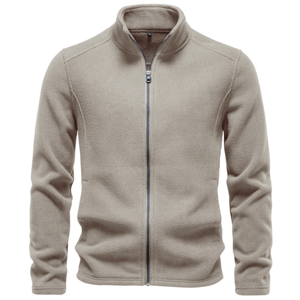 Men's Stand Collar Full-Zip Fleece Jacket