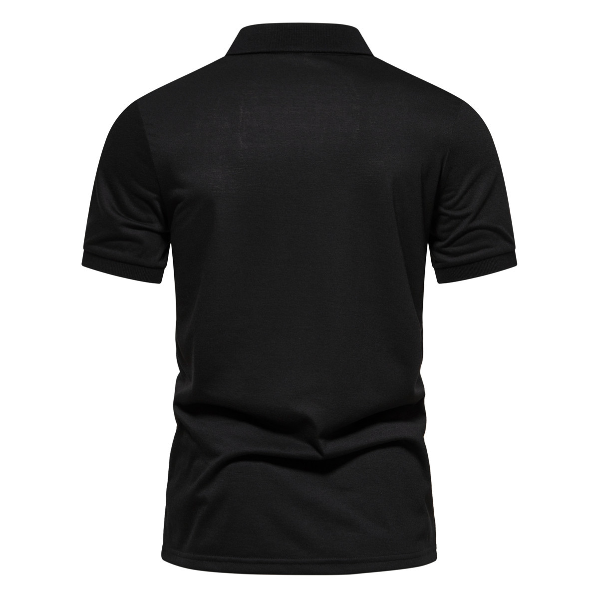 Men's Color Block Cotton Polo Shirt