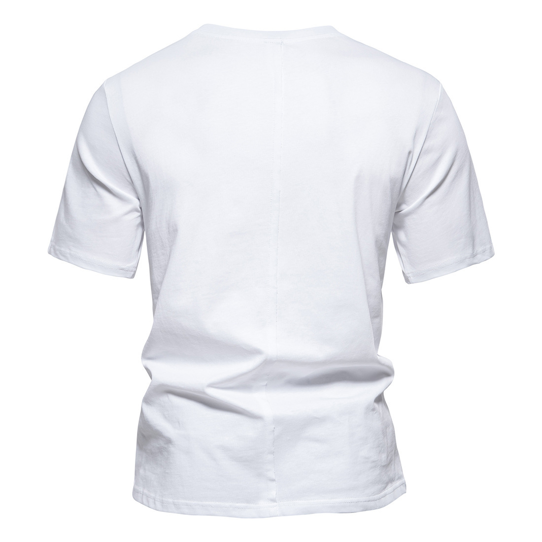 Men's Vintage Cotton Diamond Patchwork Short Sleeve T-Shirt