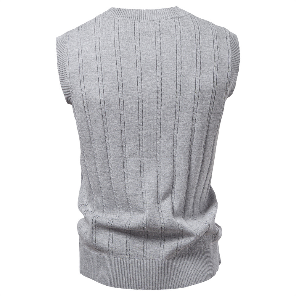 Men’s Cable Knit V-Neck Sweater Vest