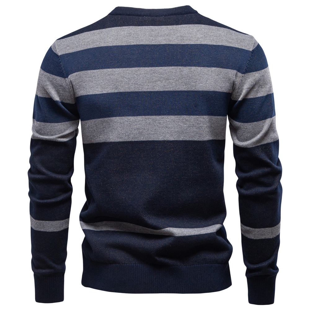 Men’s Plaid Knit Crewneck Sweater