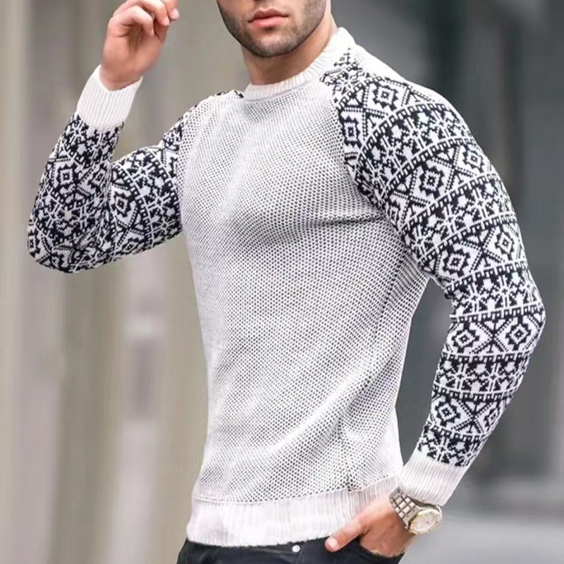 Men's Pullover Casual Long Sleeve Round Neck Sweater