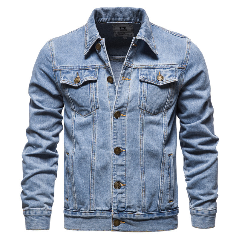 Men's Casual Distressed Denim Jacket