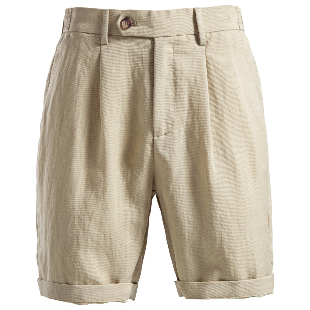 Men's Lyocell Elastic Waist Bermuda Shorts with Pockets