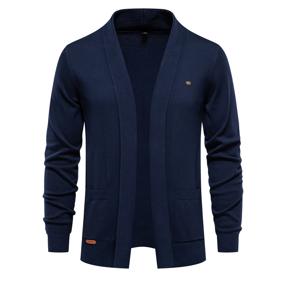 Men's Casual Vintage Style V Neck Open Front Cardigan