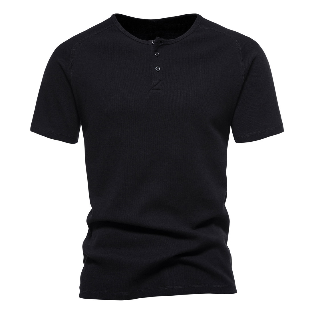 Men's Basic Casual Slim Short Sleeve Henley T-Shirt