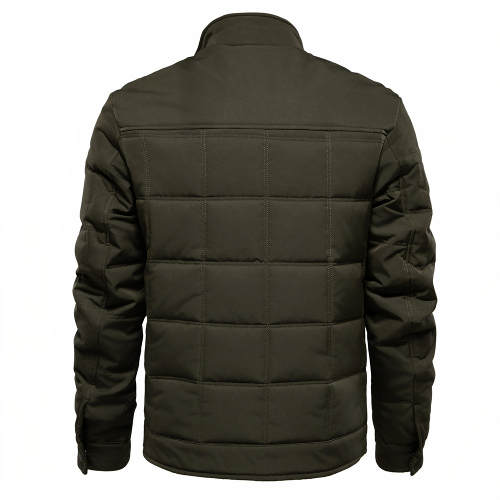 Men's Windproof Stand Collar Fleece Lined Jacket