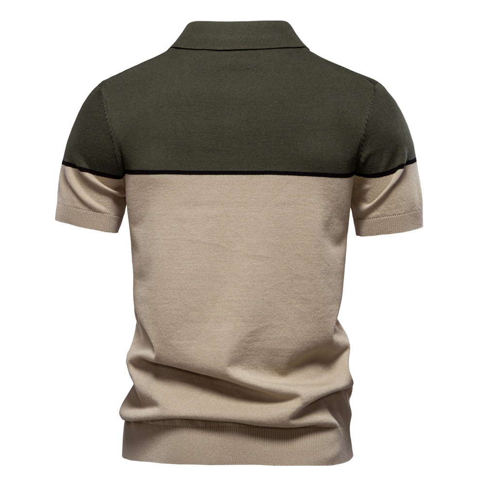 Men's Colorblock Knit Polo Shirt
