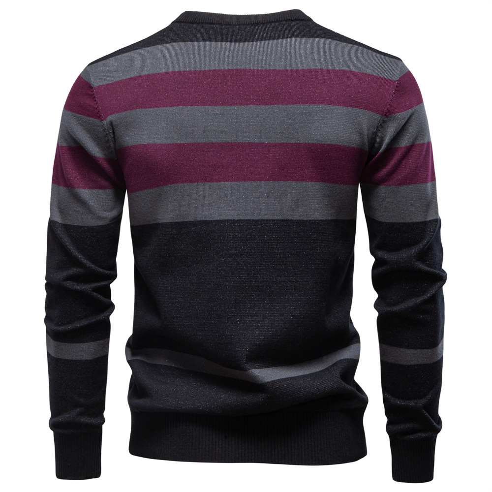 Men’s Plaid Knit Crewneck Sweater