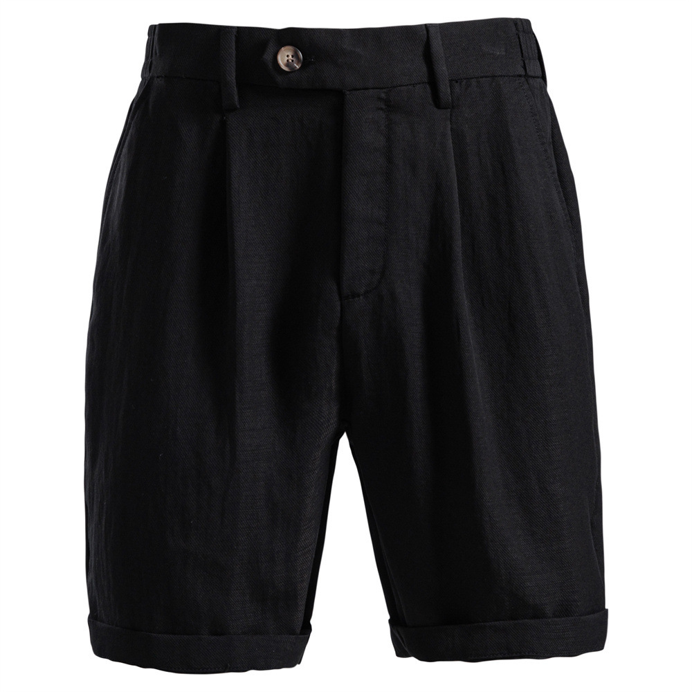 Men's Lyocell Elastic Waist Bermuda Shorts with Pockets