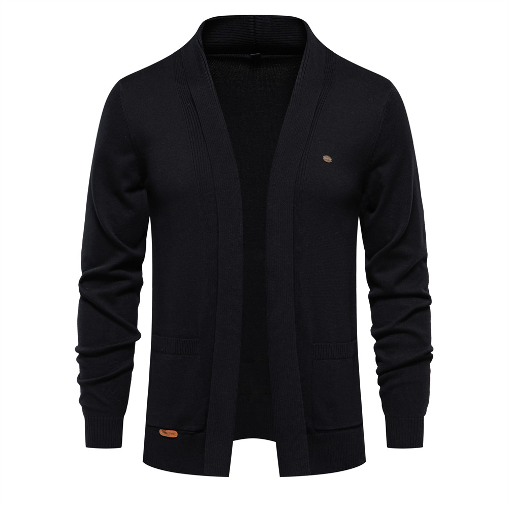 Men's Casual Vintage Style V Neck Open Front Cardigan