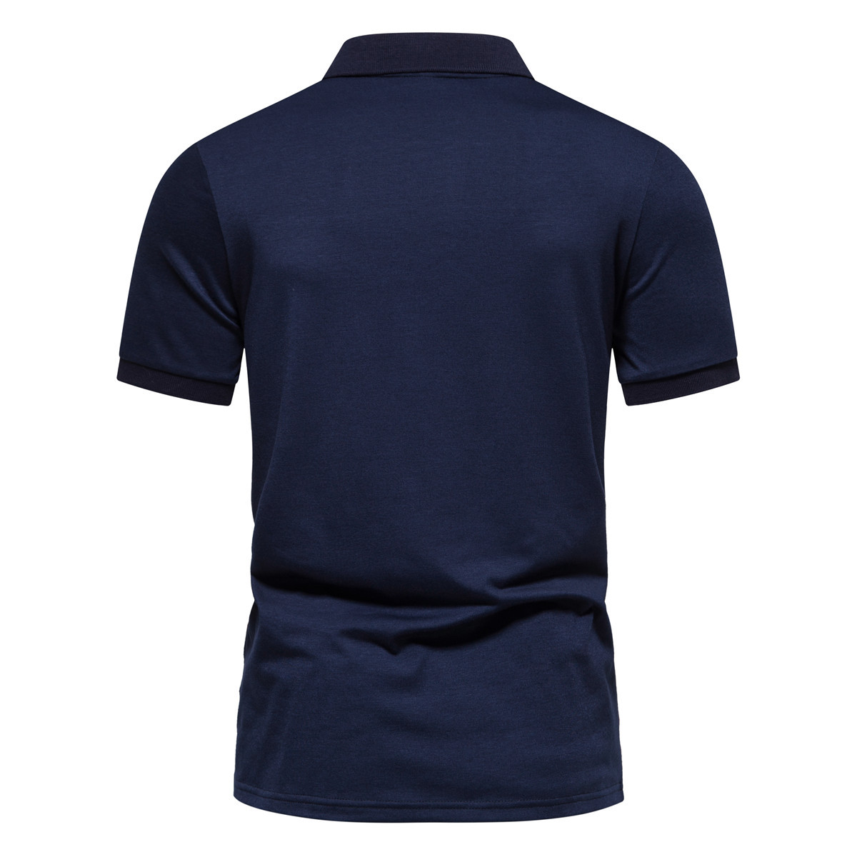 Men's Color Block Cotton Polo Shirt