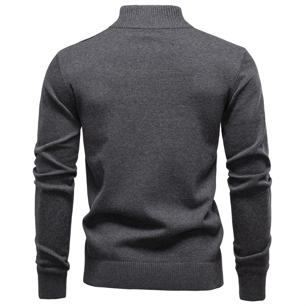 Men’s Half-Zip Cotton Knit Sweater