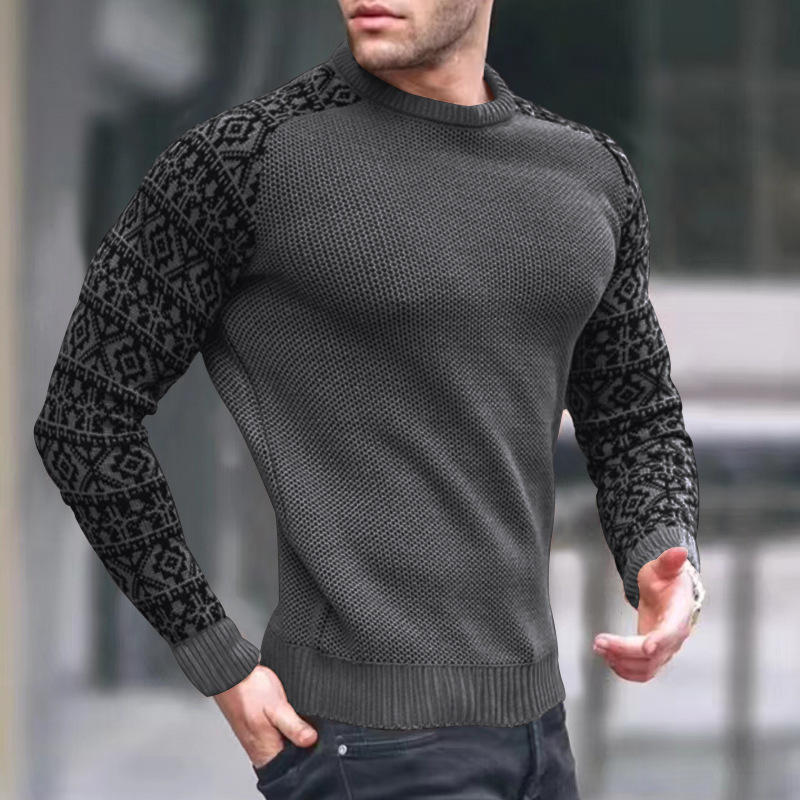 Men's Pullover Casual Long Sleeve Round Neck Sweater