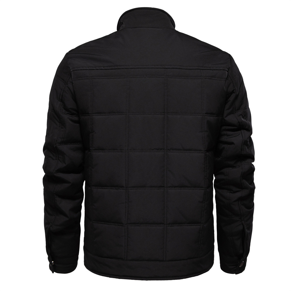 Men's Windproof Stand Collar Fleece Lined Jacket