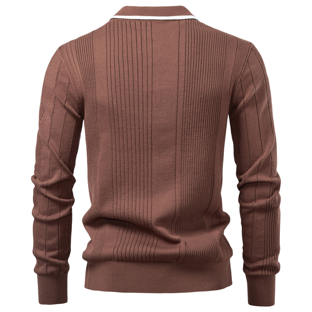 Men’s Colorblock Knit Polo Sweater