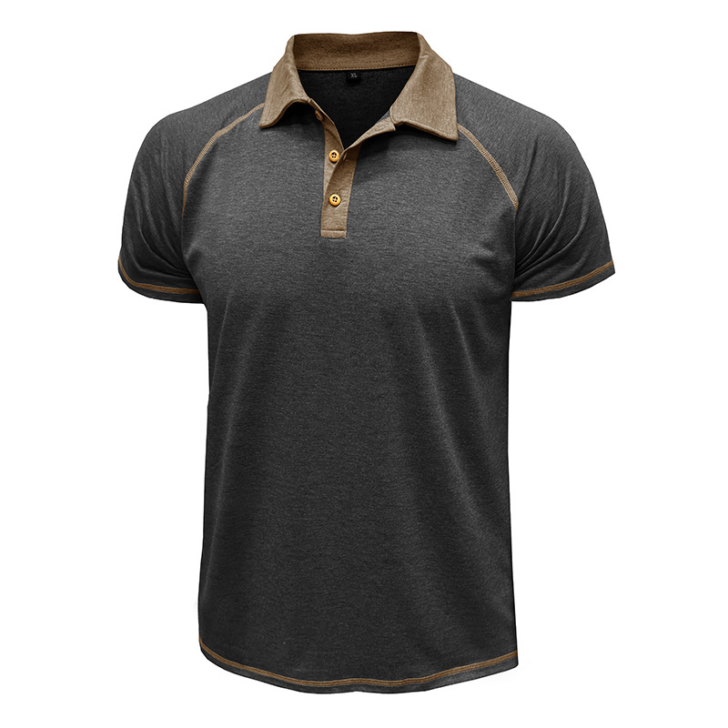 Men's Colorblock Short Sleeve Polo Shirt