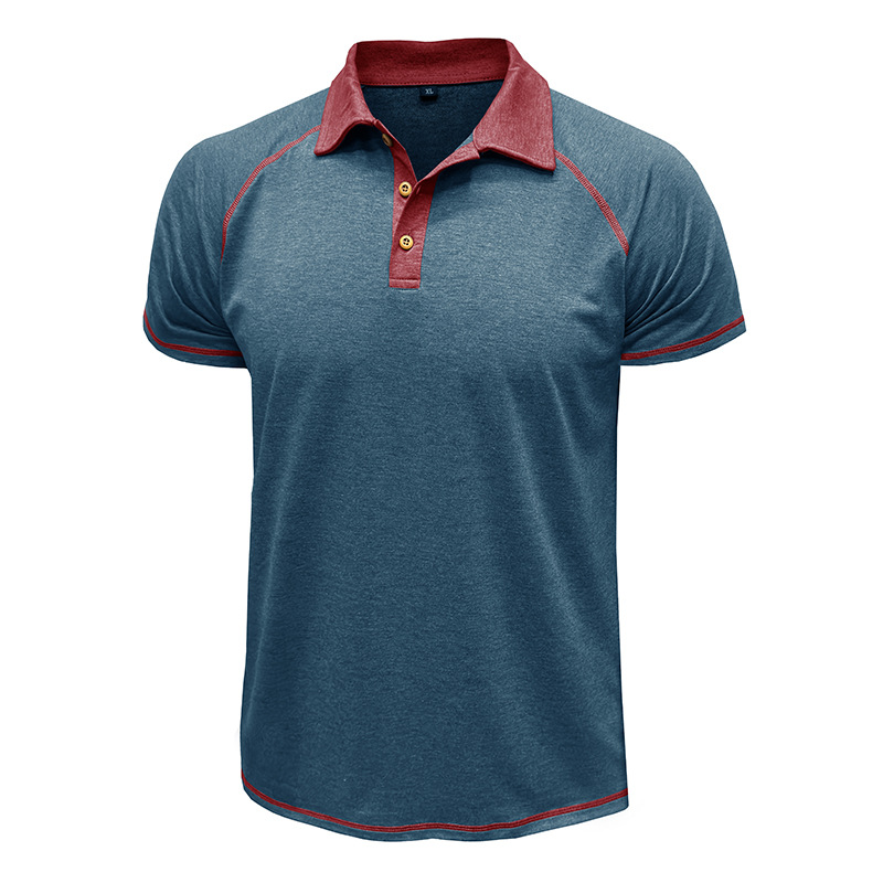 Men's Colorblock Short Sleeve Polo Shirt
