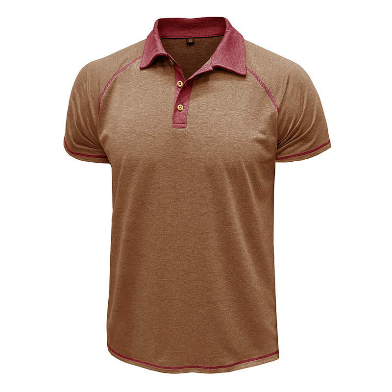 Men's Colorblock Short Sleeve Polo Shirt