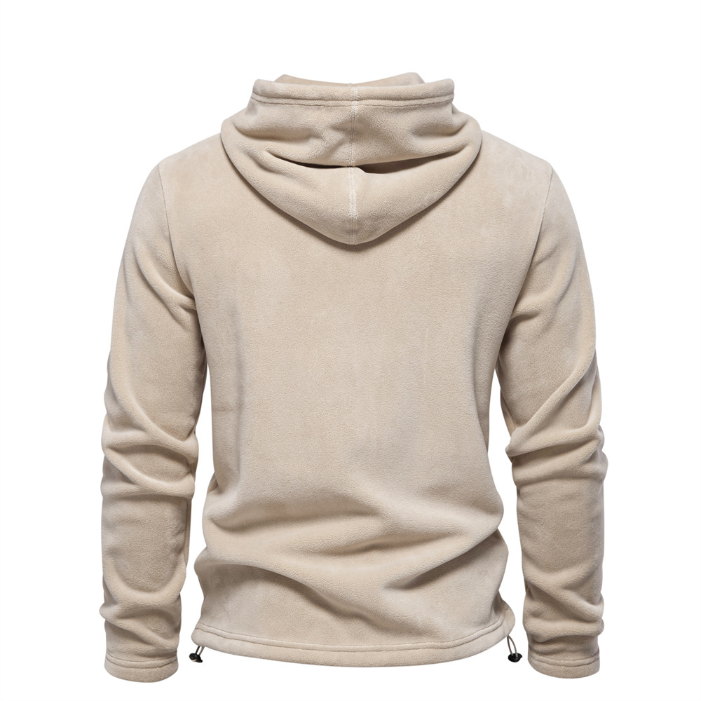 Men's Hooded Pullover with Drawstring Sweater