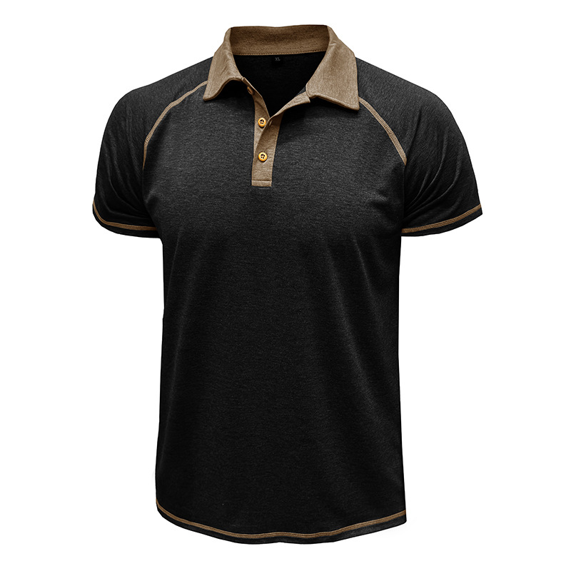 Men's Colorblock Short Sleeve Polo Shirt
