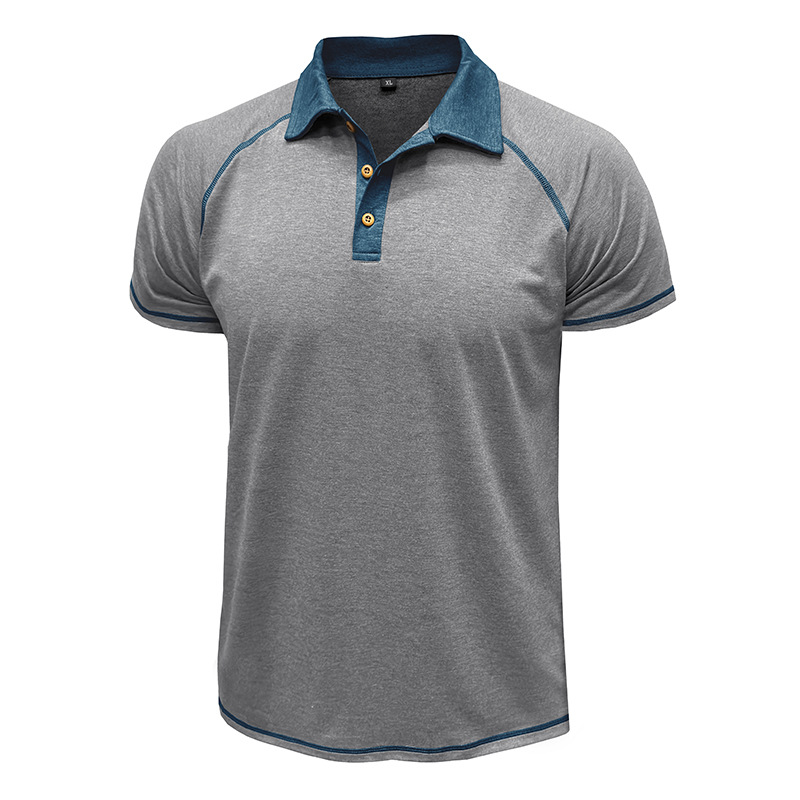 Men's Colorblock Short Sleeve Polo Shirt