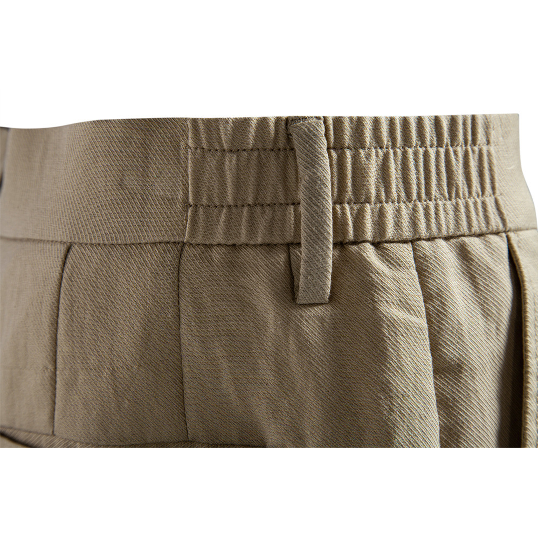 Men's Lyocell Elastic Waist Bermuda Shorts with Pockets