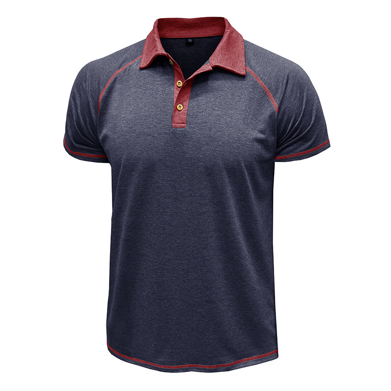 Men's Colorblock Short Sleeve Polo Shirt