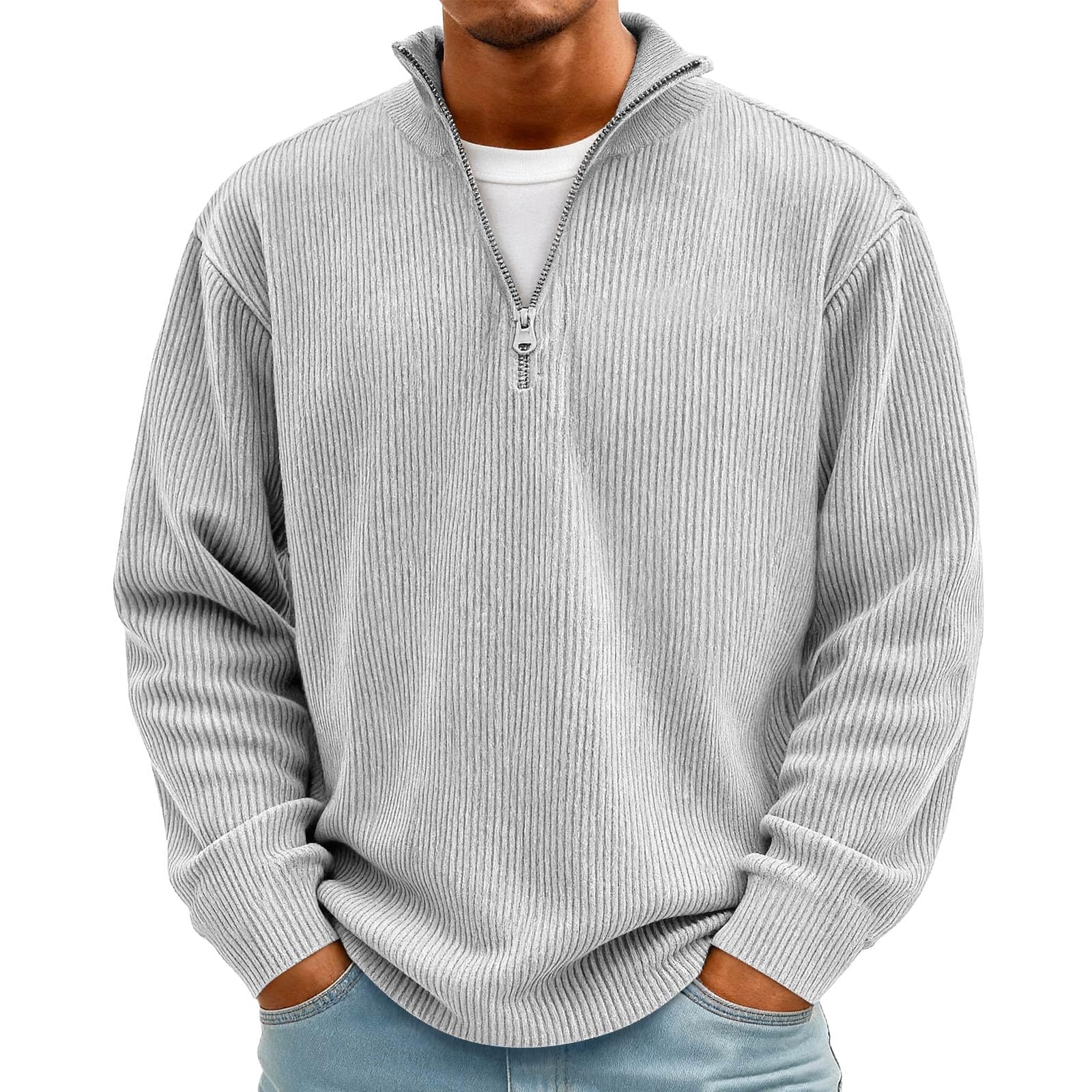 Men's Corduroy Quarter-Zip Pullover