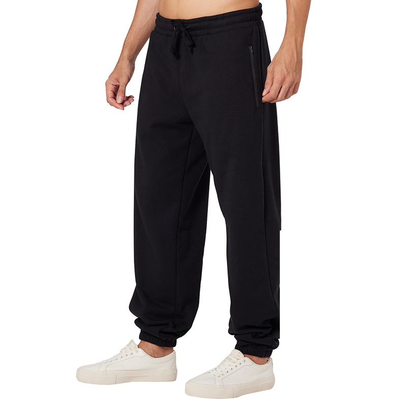Men's Fleece Lined sweatpants with Zipper Pockets