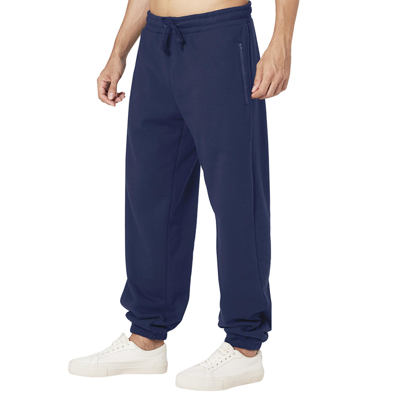 Men's Fleece Lined sweatpants with Zipper Pockets