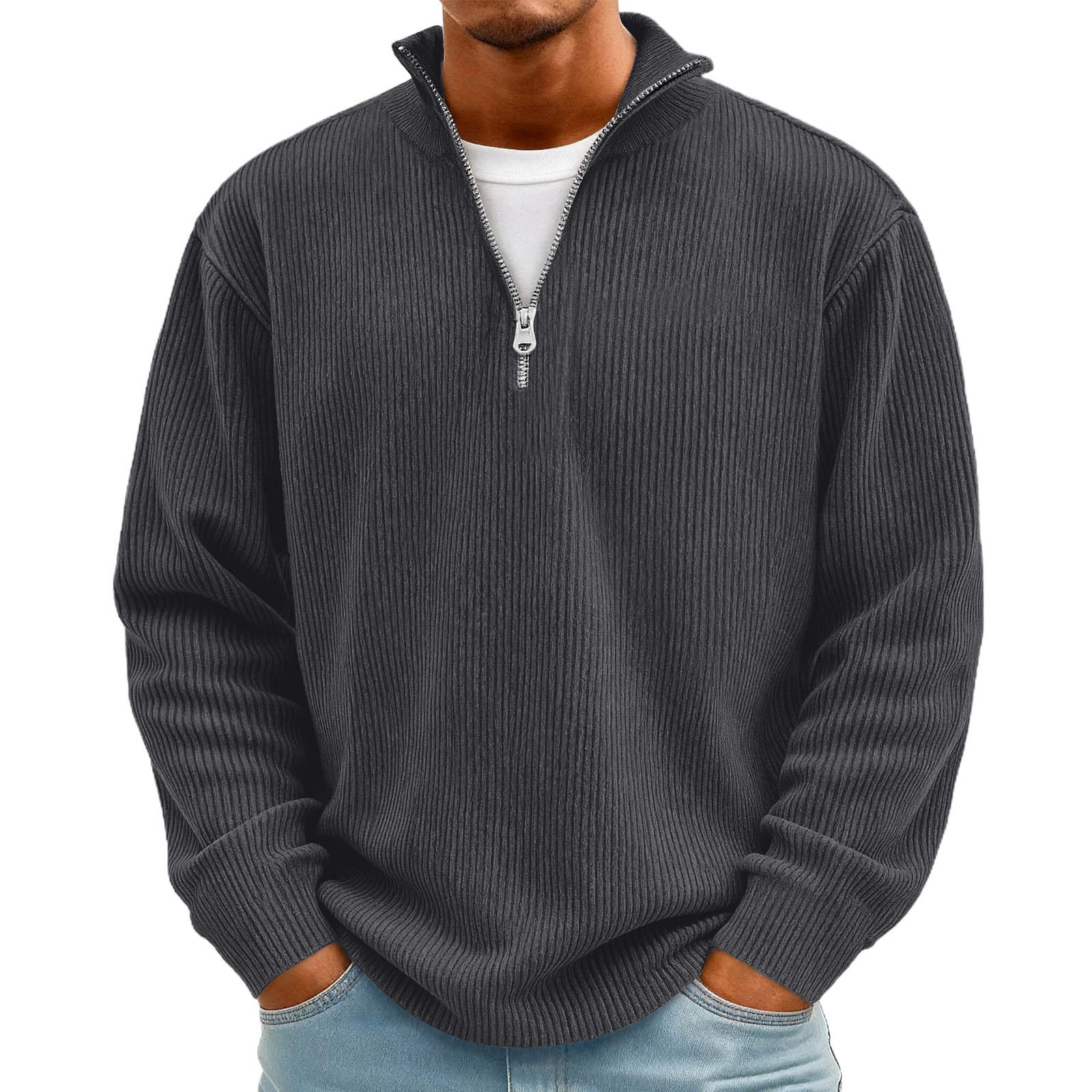 Men's Corduroy Quarter-Zip Pullover